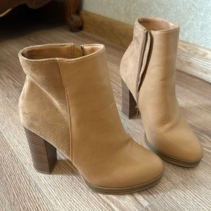 SHEIN tan booties